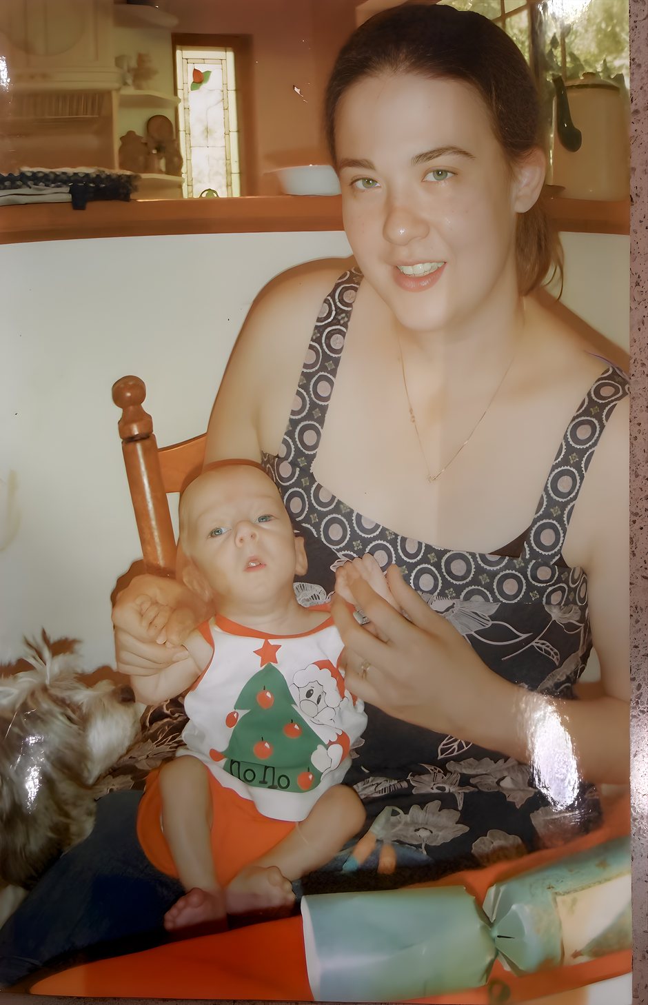 A family photograph after restoration &mdash; sharp faces, recovered colour
